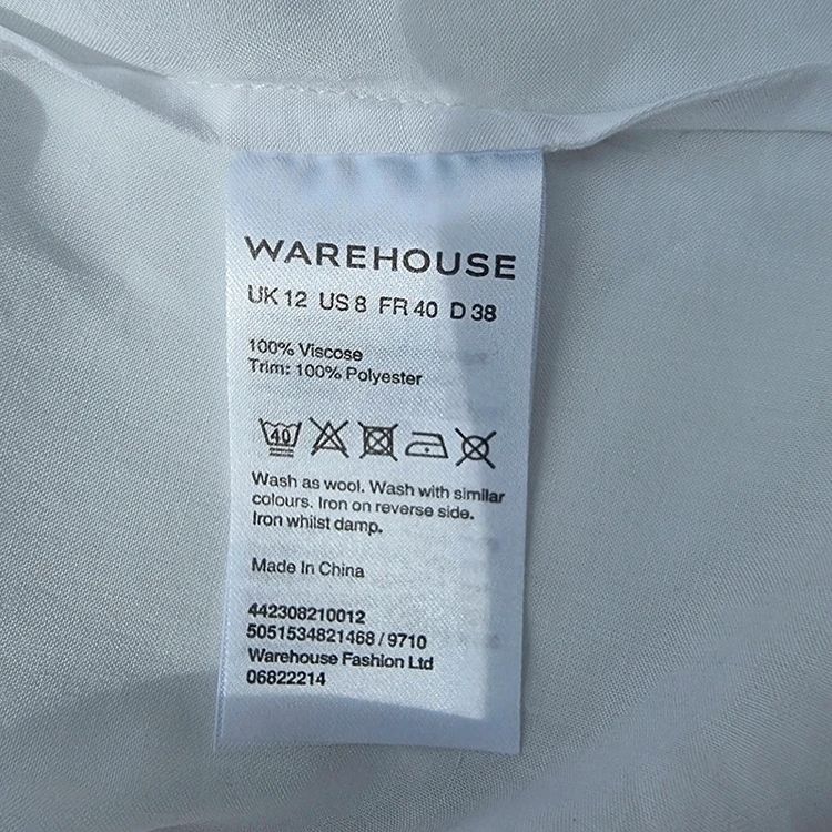 Warehouse Women's Size 12 Sleeveless White Lace Accented Tank Top imagen 9